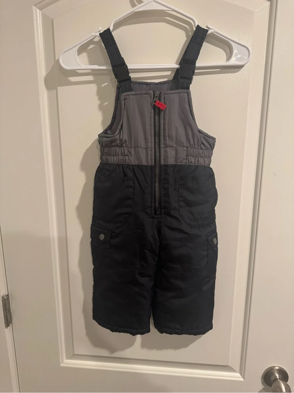 Carter's Gray and Black Insulated Snow Overalls
